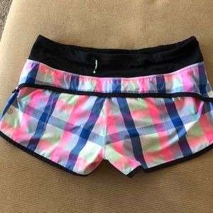 Size 6 Lululemon Checkered Shorts